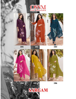 Ossm Sargam Embroidery Salwar Kameez Catalog at Wholesale Rate