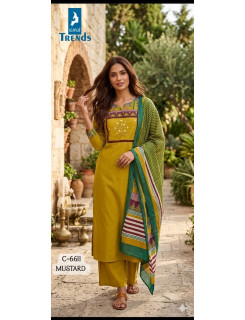 Kaya Kurti Dno 6611 Cotton Salwar Kameez Size Set at Wholesale Rate