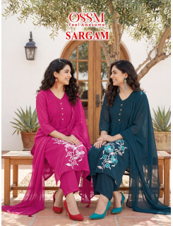 Ossm Sargam Embroidery Salwar Kameez Catalog at Wholesale Rate