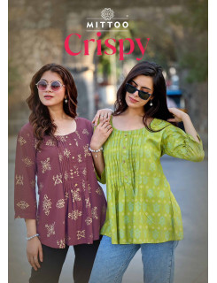 Mittoo Kurti Crispy Ladies Tops Catalog at Wholesale Rate