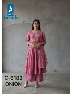Kaya Trends 6183Onion Readymade Dress Size Set at Wholesale Rate