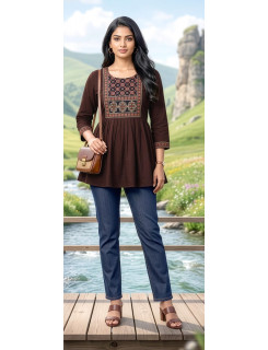 Aarvee Creation Ghera Ladies Tops Size Set at Wholesale Rate