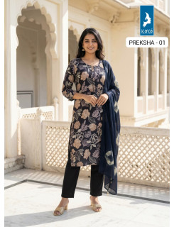 Kaya Kurti Preksha Printed Salwar Kameez Size Set at Wholesale Rate