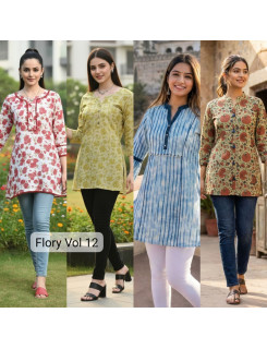 Aarvee Creation Flory Vol 12 Ladies Tops Size Set at Wholesale Rate