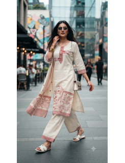 Aarvee Creation Cotton Jaquard Cotton Salwar Kameez Size Set at Wholesale Rate