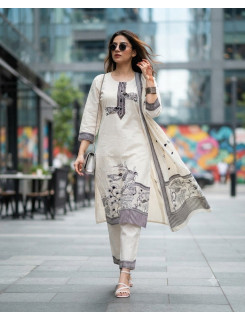 Aarvee Creation Cotton Jaquard Cotton Salwar Kameez Size Set at Wholesale Rate