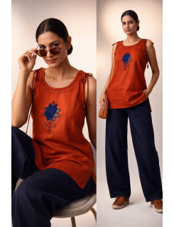 Aarvee Creation Appliquue Ladies Tops Size Set at Wholesale Rate