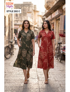 Aarvee Creation Dno 202 One Piece Dress Size Set at Wholesale Rate