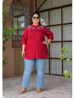 Aarvee Creation Fab Rayon Kurtis Size Set at Wholesale Rate