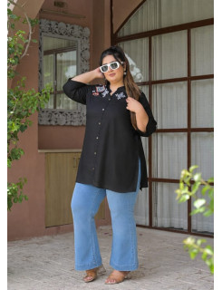Aarvee Creation Fab Rayon Kurtis Size Set at Wholesale Rate Aarvee Creation Fab Rayon Kurtis Size Set at Wholesale Rate