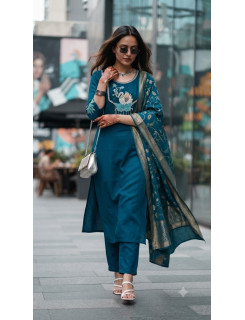 Aarvee Creation Chanderi Readymade Dress Size Set at Wholesale Rate