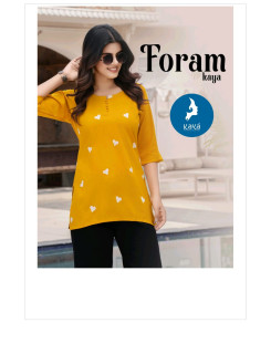Kaya Kurti Foram Rayon Kurti Catalog at Wholesale Rate Kaya Kurti Foram Rayon Kurti Catalog at Wholesale Rate