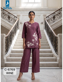 Kaya Trends Dno 6769 Kurti Palazzo Set Size Set at Wholesale Rate