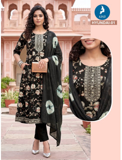 Kaya Kurti Hyundai Printed Salwar Kameez Size Set at Wholesale Rate