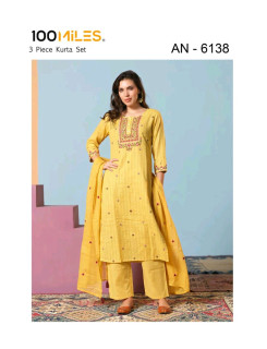 100 Miles Kurti AN 6138 Readymade Dress Size Set at Wholesale Rate