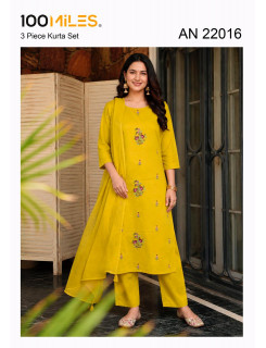 100 Miles Kurti AN 22016 Readymade Dress Size Set at Wholesale Rate