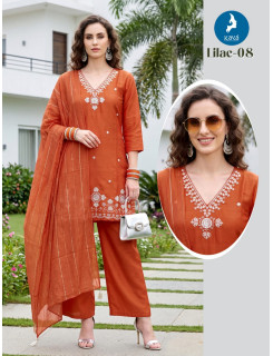 Kaya Kurti Lilac Readymade Dress Size Set at Wholesale Rate