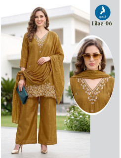 Kaya Kurti Lilac Readymade Dress Size Set at Wholesale Rate