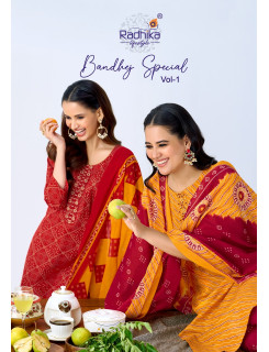Radhika Lifestyle Bandhej Special Cotton Salwar Kameez Catalog at Wholesale Rate