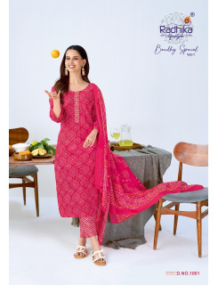 Radhika Lifestyle Bandhej Special Cotton Salwar Kameez Catalog at Wholesale Rate