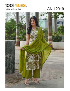100 Miles Kurti AN12019 Readymade Dress Size Set at Wholesale Rate