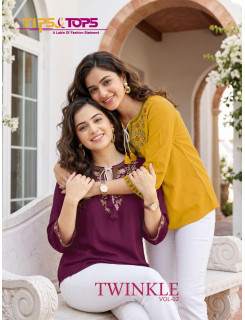 Tips And Tops Twinkle Vol 2 Rayon Kurti Catalog at Wholesale Rate