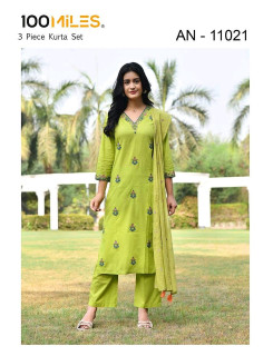 100 Miles Kurti AN11021 Readymade Dress Size Set at Wholesale Rate