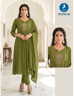 Kaya Kurti Pepsi Anarkali Suits Size Set at Wholesale Rate