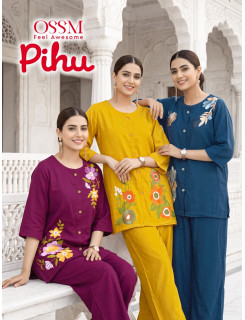 Ossm Pihu Co Ord Set Catalog at Wholesale Rate