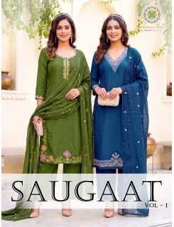 Passion Tree Saugaat Embroidery Salwar Kameez Catalog at Wholesale Rate