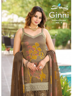 Your Choice Ginni Vol 6 Designer Wedding Party Salwar Suits Catalog at Wholesale Rate