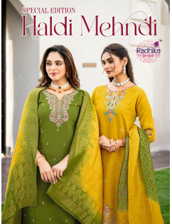 Radhika Lifestyle Haldi Mehndi Readymade Dress Catalog at Wholesale Rate