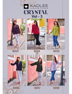 Kadlee Crystal Vol 3 Rayon Kurti Catalog at Wholesale Rate Kadlee Crystal Vol 3 Rayon Kurti Catalog at Wholesale Rate