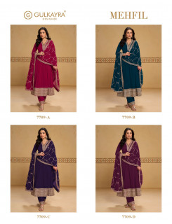 Gulkayra Mehfil Embroidery Salwar Kameez Catalog at Wholesale Rate 