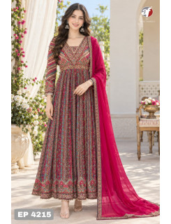 Anju Fabrics Dno EP 4257 Gowns With Dupatta Size Set at Wholesale Rate