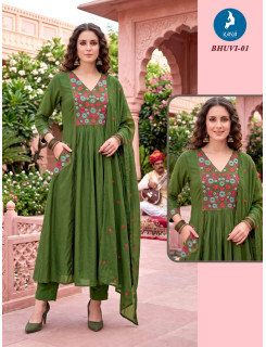 Kaya Kurti Bhuvi Anarkali Suits Size Set at Wholesale Rate