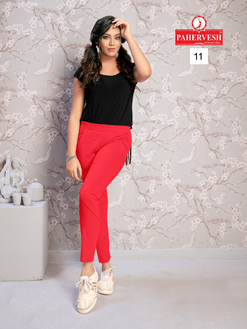 Plain Ladies Cotton Lycra Pants, Waist Size: 28-38 at Rs 200/piece in Mumbai