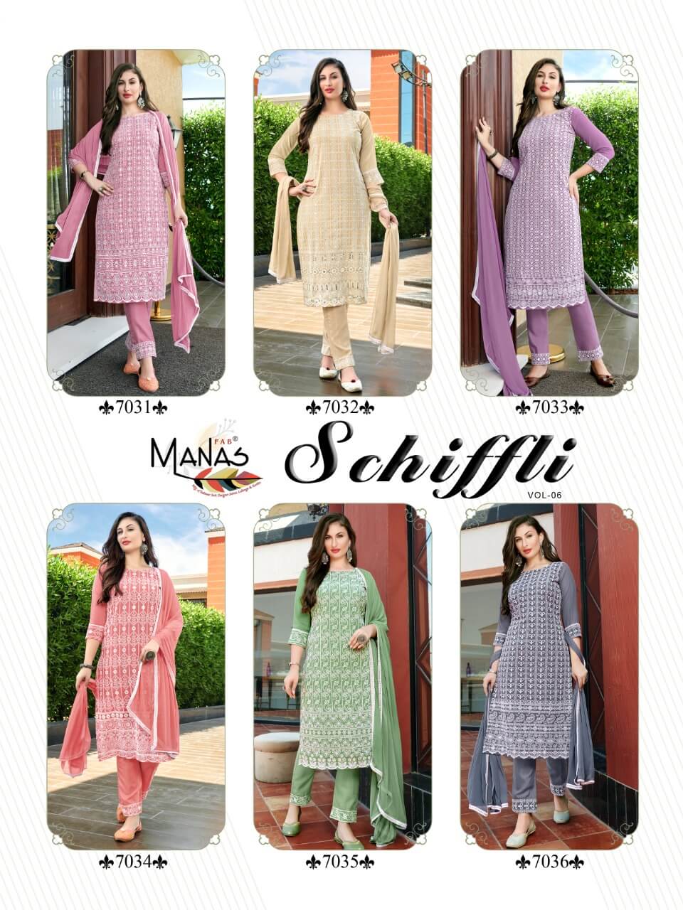 Manas Fab Schiffli Vol 6 collection 7