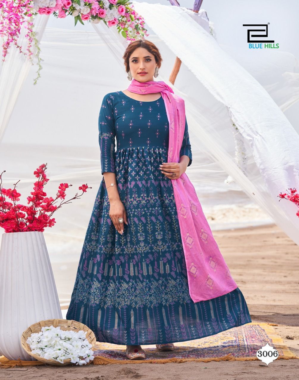 Blue Hills Walkway Dupatta Edition Vol 3 collection 7
