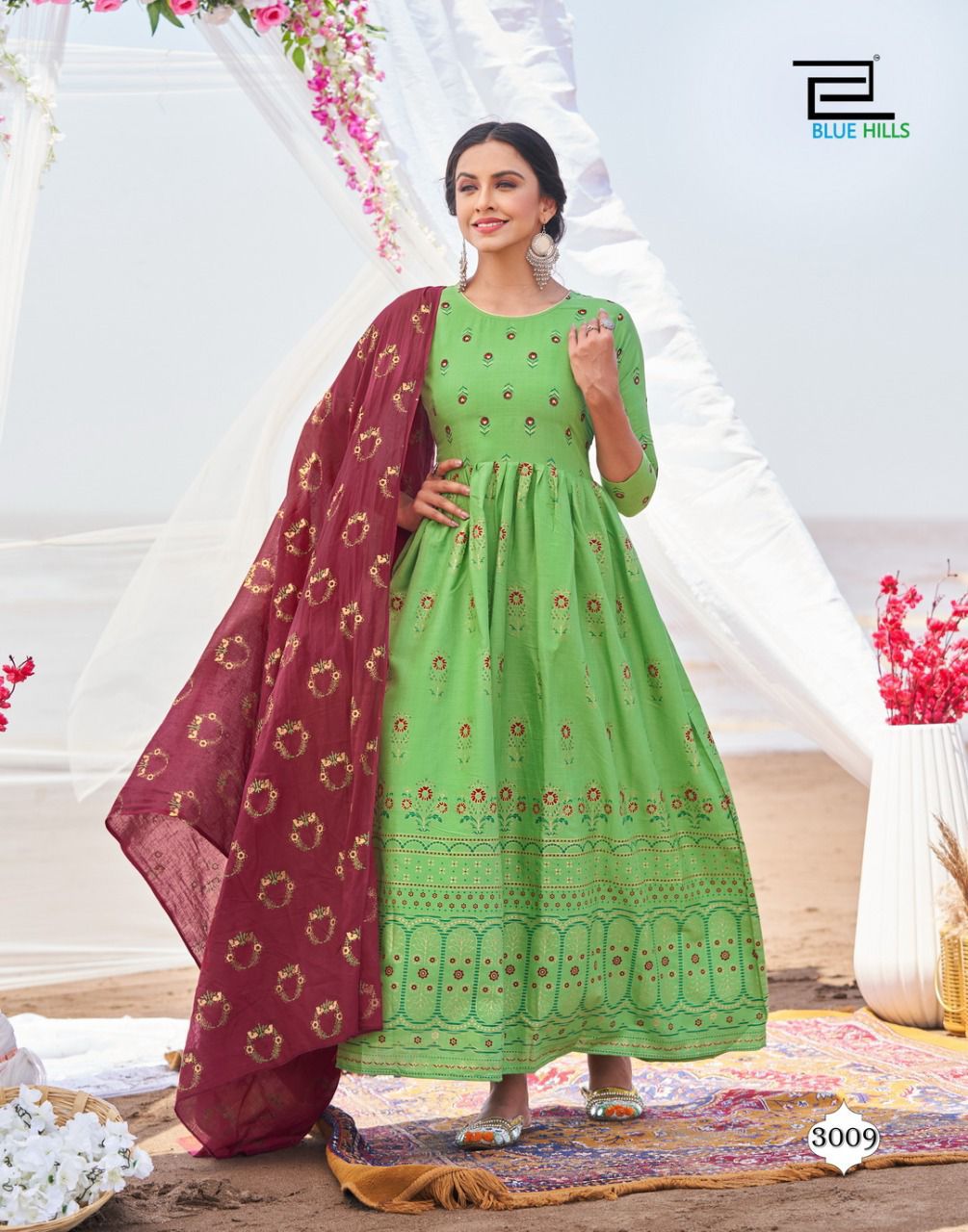 Blue Hills Walkway Dupatta Edition Vol 3 collection 10