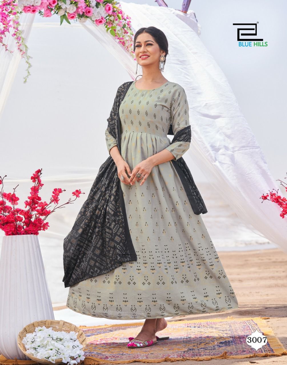 Blue Hills Walkway Dupatta Edition Vol 3 collection 8