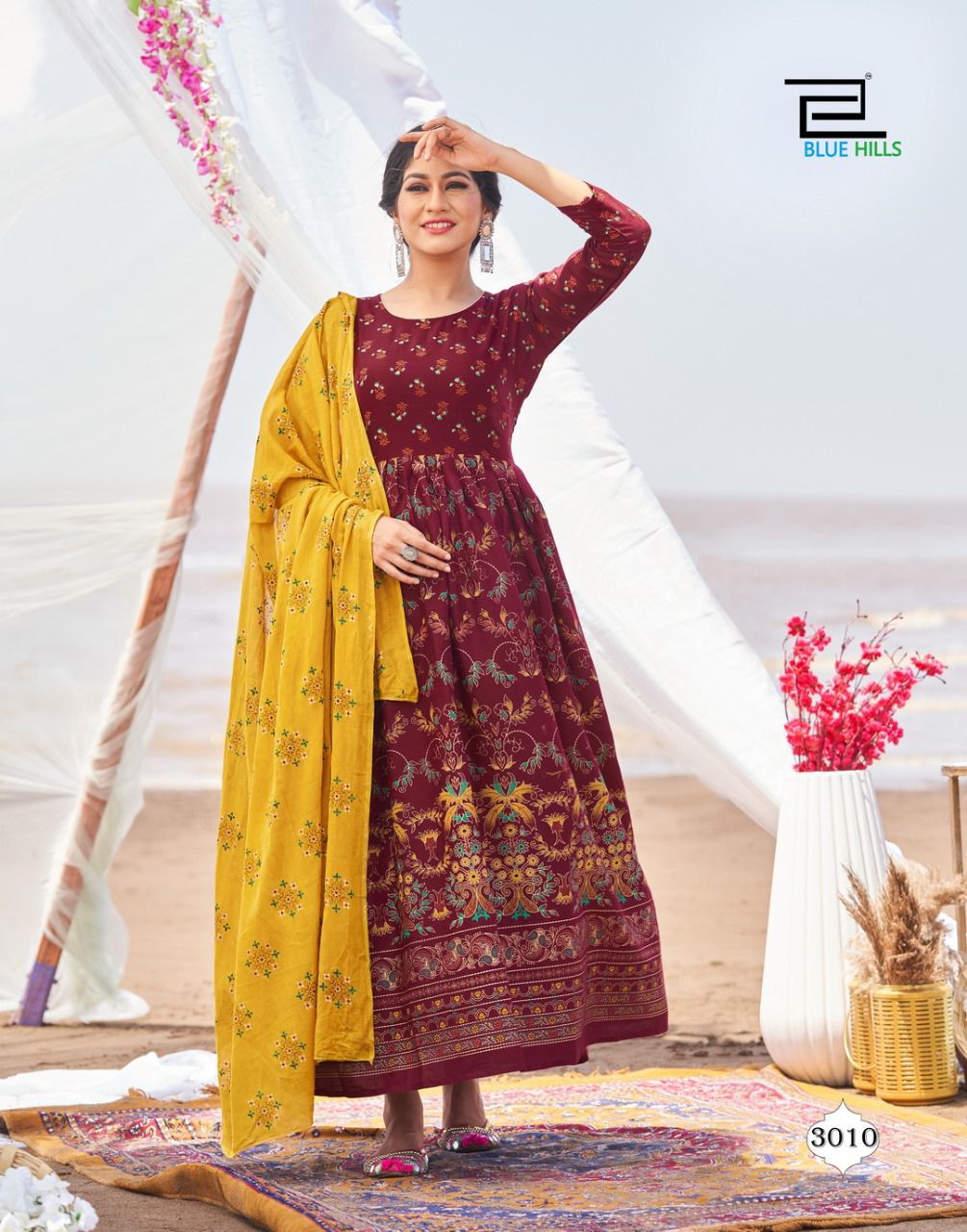 Blue Hills Walkway Dupatta Edition Vol 3 collection 11