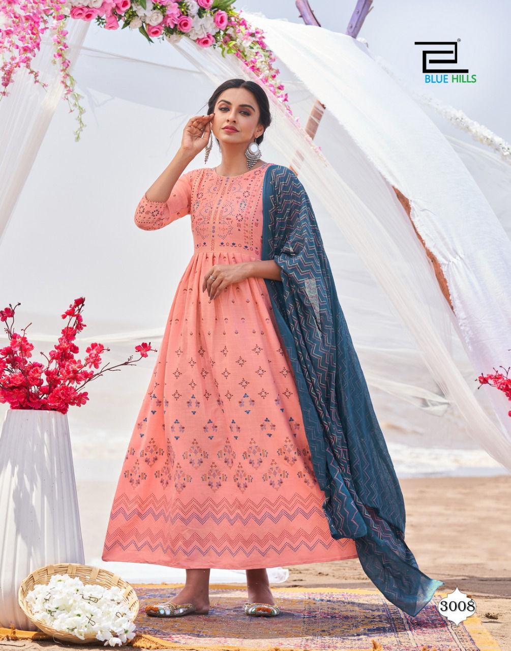 Blue Hills Walkway Dupatta Edition Vol 3 collection 9
