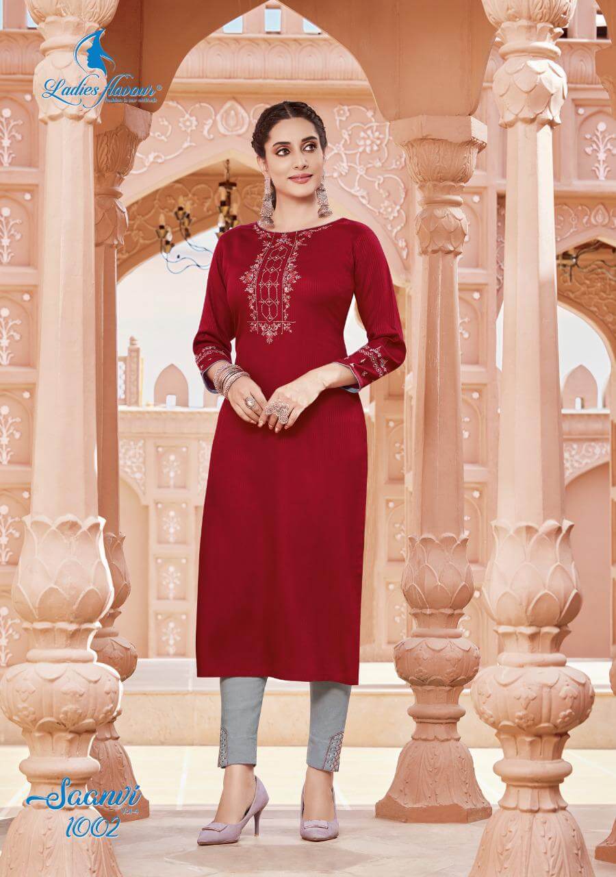 Ladies Flavour Saanvi Vol 4 Kurtis With Bottom collection 2