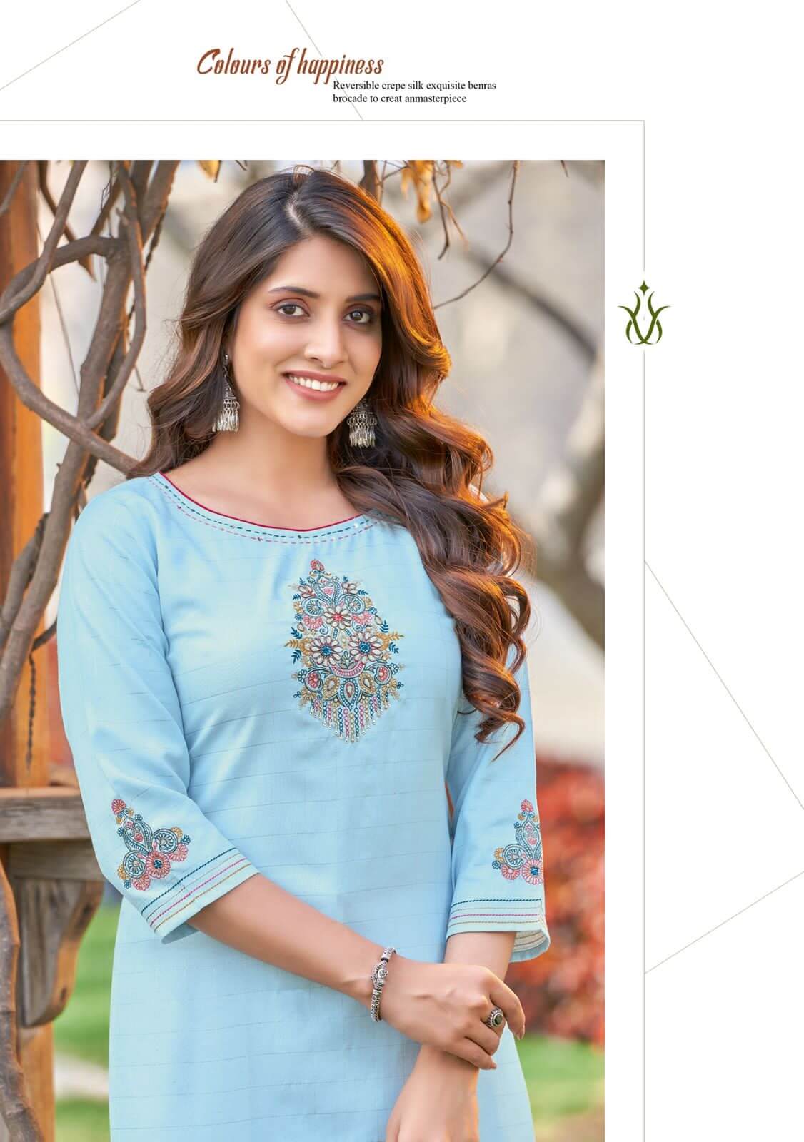 Wooglee Kesar Vol 7 Kurtis With Bottom collection 9