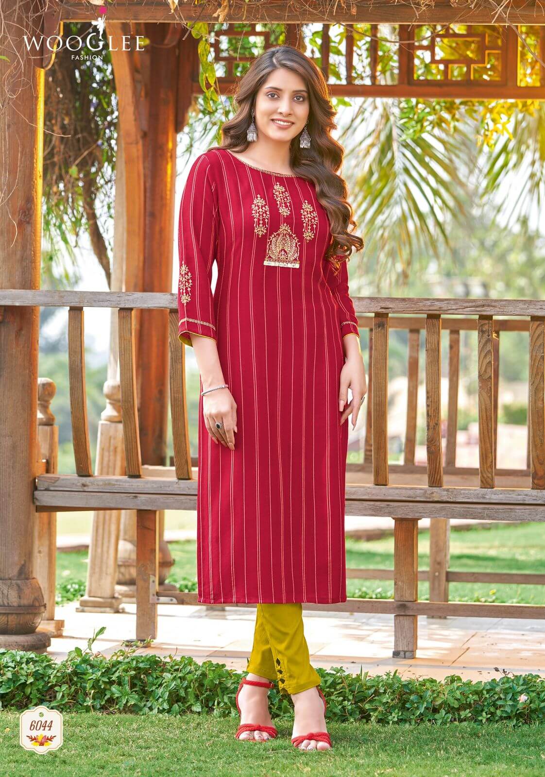 Wooglee Kesar Vol 7 Kurtis With Bottom collection 8