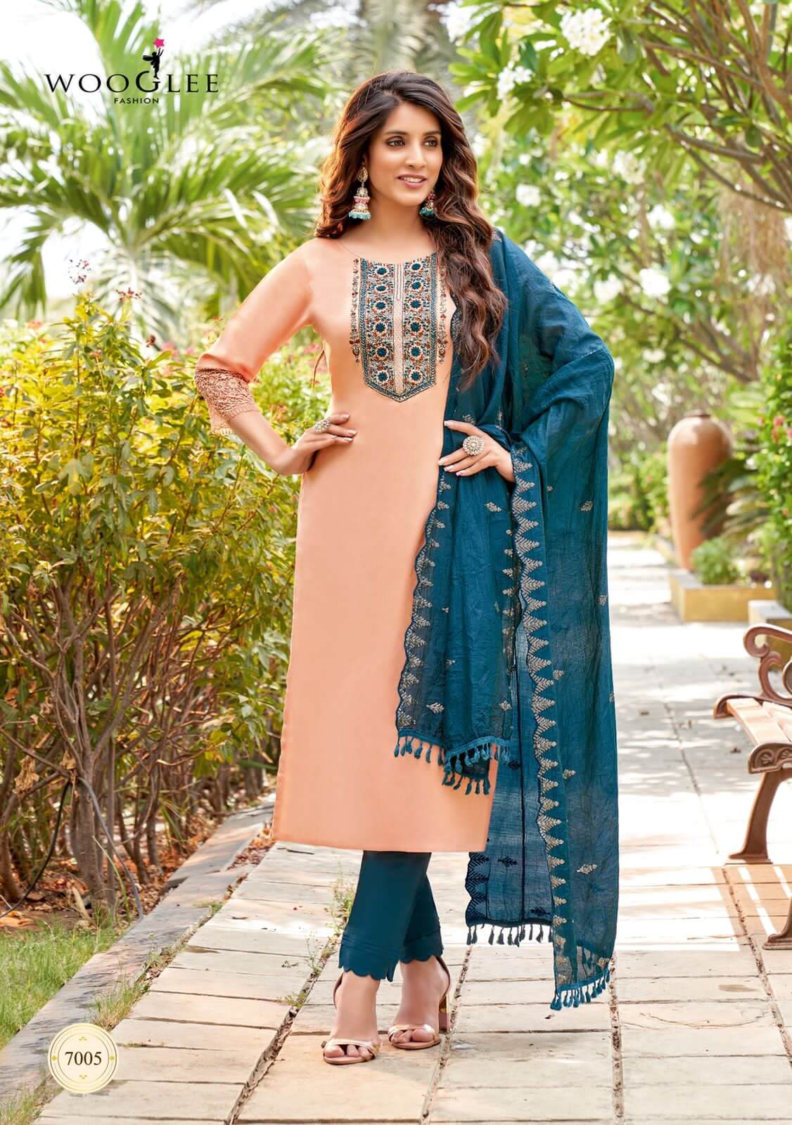 Wooglee Varnee Embroidery Salwar Kameez Catalog collection 6