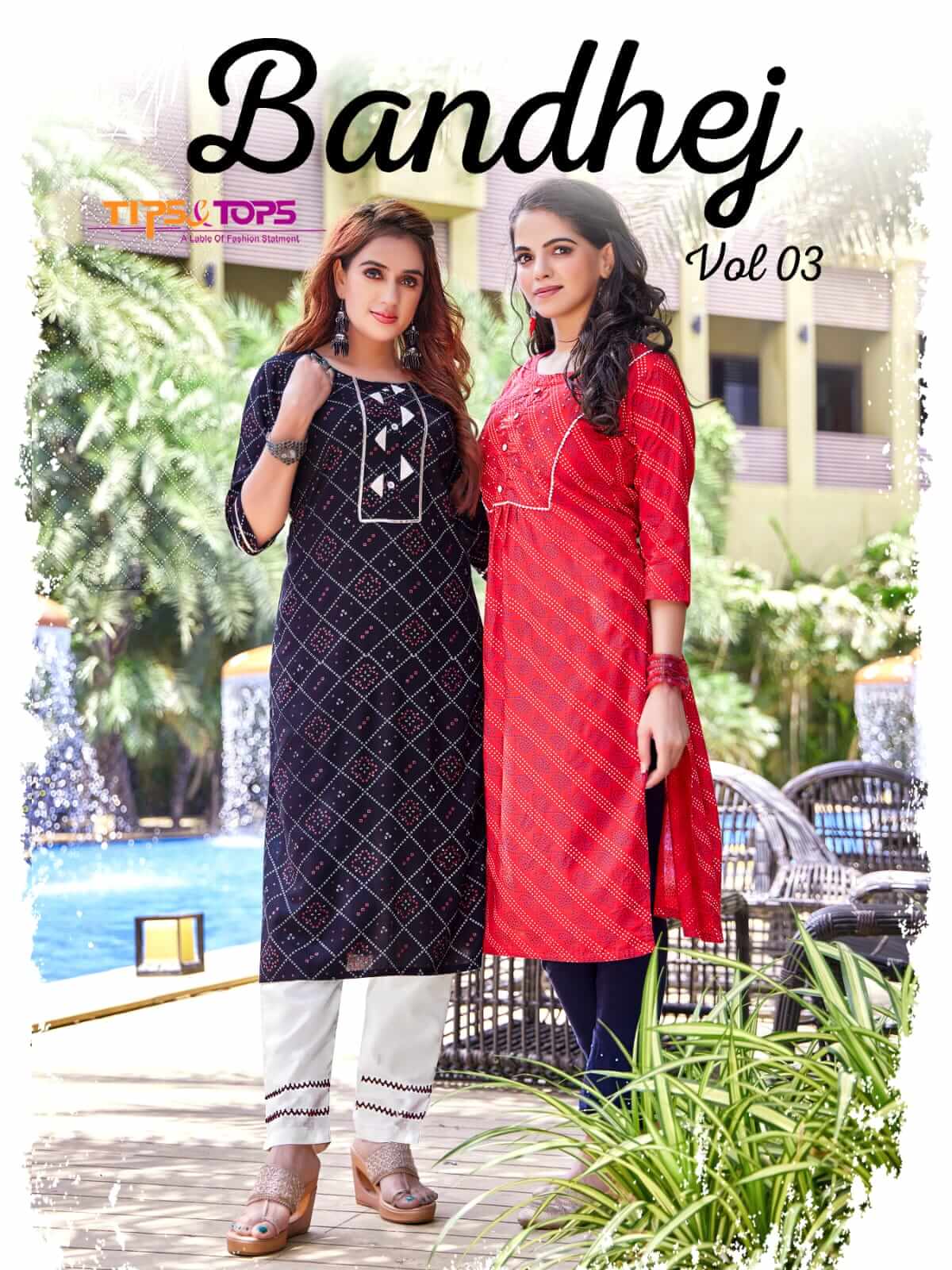 Tips And Tops Bandhej Vol 3 Kurtis with bottom collection 6