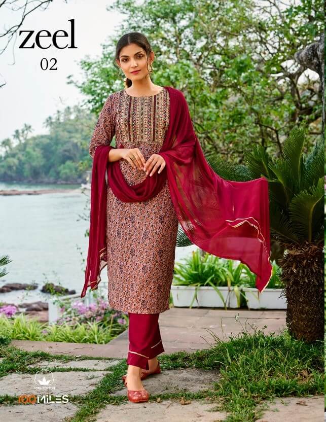 100Miles Zeel Printed Salwar Kameez collection 4