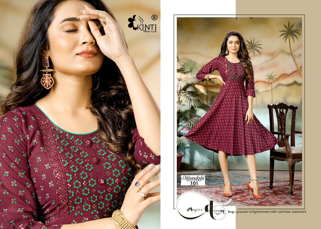 Kinti Meenakshi Anarkali Kurti collection 1